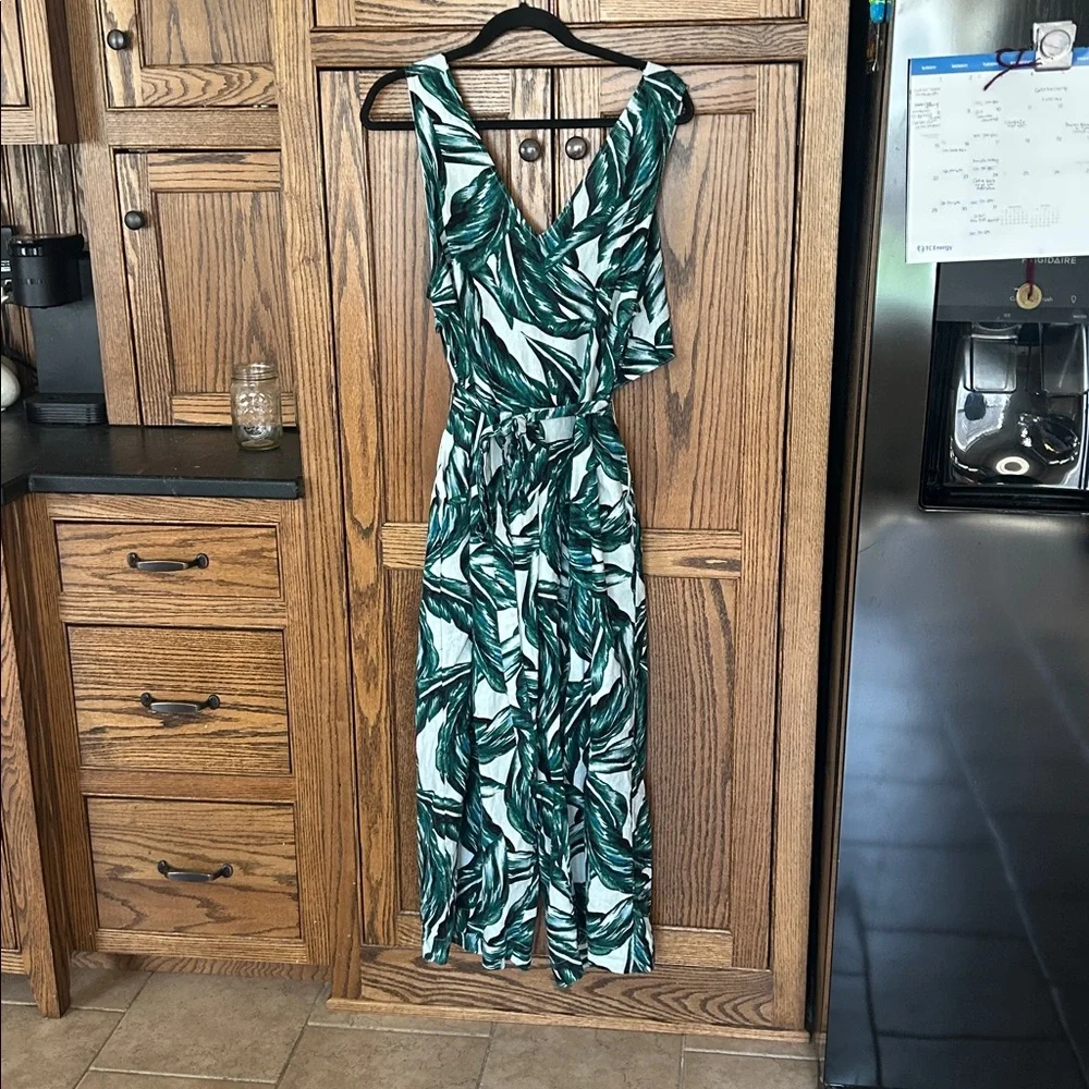 Who What Wear Palm Linen Jumpsuit - Picture 6 of 12